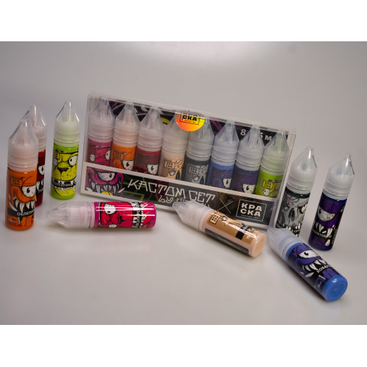 КРАСКА tattoo ink - Сет "Кастом" (8шт. - 15 мл)