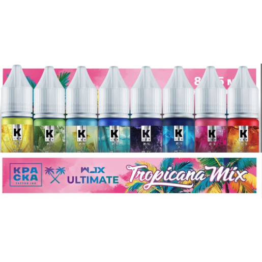 КРАСКА tattoo ink - Сет "Tropicana mix" (8шт. - 15мл)