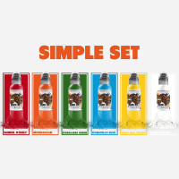 World Famous Tattoo Ink "Simple Color Set 6шт" 30мл